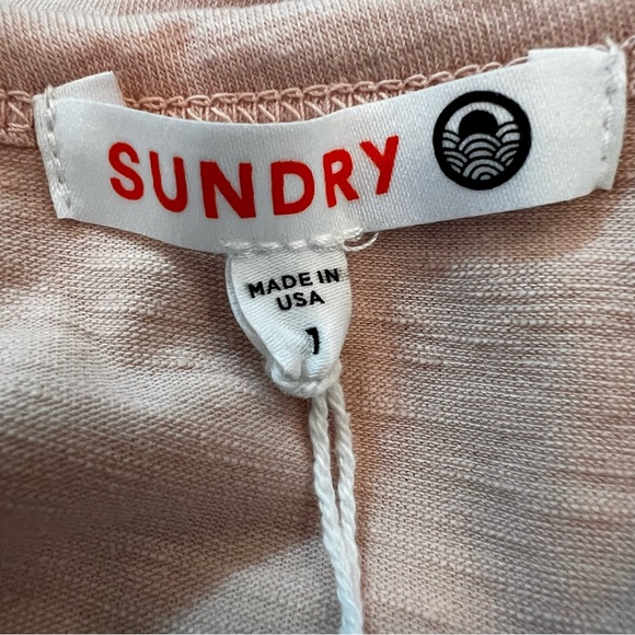 Sundry Peach Racerback Ruched Dress Size 1 NWT - Picture 4 of 8